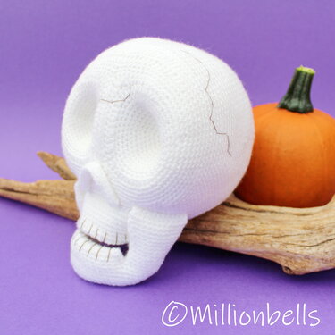 Amigurumi Creepy Skull Crochet Pattern Mister D. Ceased Halloween Decor