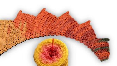Dragon Tail shawl crochet pattern video & PDF
