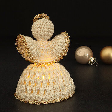 Engel „Solina“ - Weihnachtsengel, Tischdeko, passend für LED-Licht - Bild 3