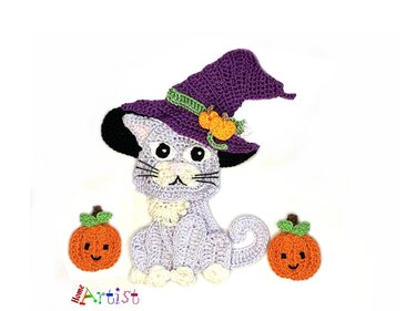 Halloween Cat Hat Crochet Pattern