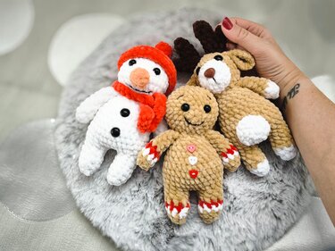 Weihnachts-Set Häkelanleitung – 7 Amigurumi Figuren: Weihnachtsmann, Schnee - Bild 3