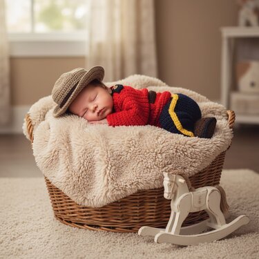 Crochet Pattern Baby RCMP Outfit