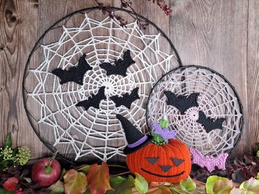 Mandala Halloween in 2 Größen, mit Kürbis, Hexen Hut & Fledermäusen - Bild 20