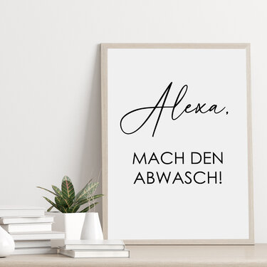 Poster ALEXA Mach den ABWASCH Poster Download - Plotting