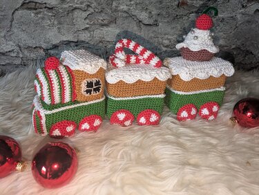 Häkelanleitung für einen Weihnachtszug - Häkeln