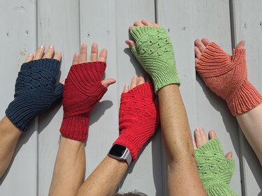 Handstulpen Kirschblüte , Strickanleitung - Bild 8