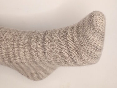 Querliegende Bandspitze - Fixe Quickie Ferse "Picco" , Gr. 34-47, m. Video - Stricken