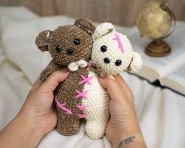 Amigurumi Twin Bear Crochet Pattern – Two-Headed Plush Bear PDF Tutorial