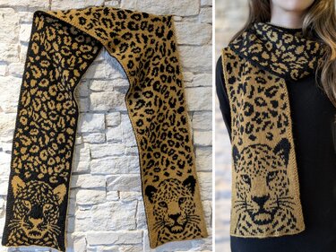 Scarf "Leo Love" - Double knitting pattern