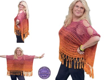 Häkelanleitung Top Julie - zipfeliges Cold-Shoulder-Shirt