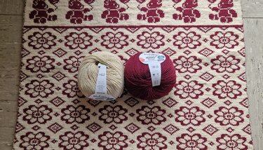 Babydecke Bären mit Blumen - Doubleface gestrickt - Bild 8