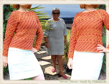 Häkelpullover "Woven Waves" RVO im Interlocking, alle Größen - Häkeln