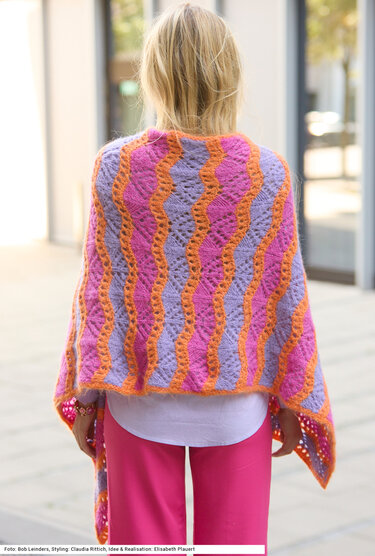 Stola mit Ajourmuster - Stricken