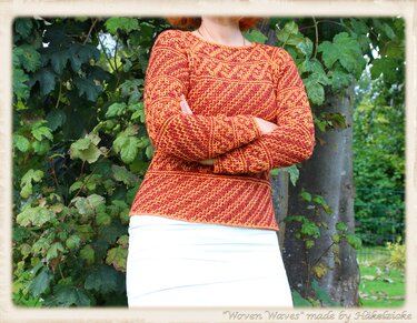 Häkelpullover "Woven Waves" RVO im Interlocking, alle Größen - Bild 3