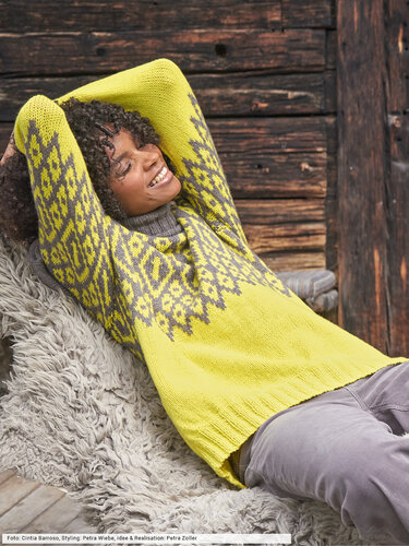 Pulli mit Jacquardpasse