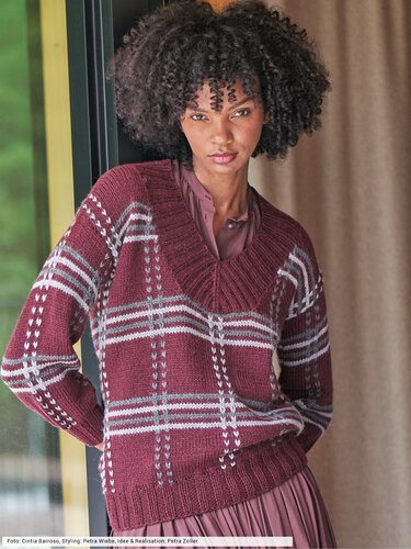 Pulli in Karo-Optik - Stricken