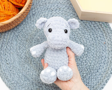 Häkelanleitung Kuschelnilpferd – Einfaches Amigurumi Nilpferd