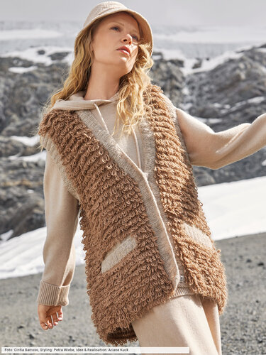 Weste im Schlingenmuster