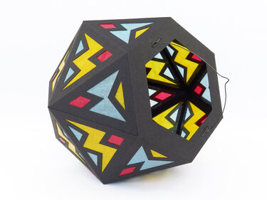 St. Martins-Laterne mit geometrischem Muster – Bastelanleitung und Vorlagen