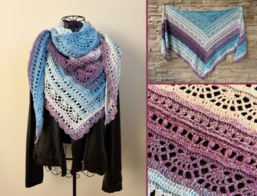 Crochet Pattern Triangular Scarf "Adrasteia"