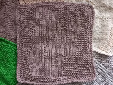 Eichhörnchen - Strukturmotiv, z.B. für Topf- oder Spüllappen - Stricken