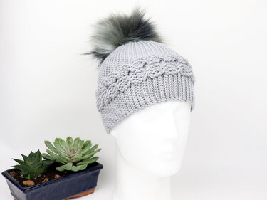 Beanie “Grace”  (sporty or hanging, all sizes)