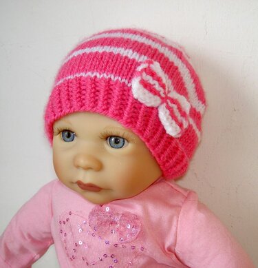 Strickanleitung Baby-Mütze 1 - 4 Monate    #018 - Bild 2