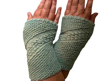 Armstulpen "Digi", m. Musterstreifen, diagonal gestrickt, alle Größen - Bild 4