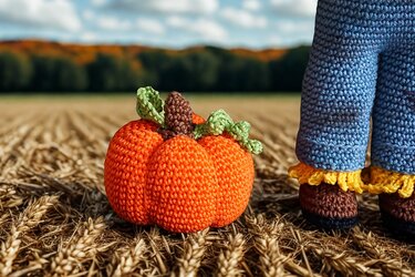 Häkelanleitung Vogelscheuche Basti mit Kürbis - PDF Datei deutsch - Häkeln