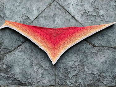 Häkelanleitung "Dreieckstuch Ignis" - Exklusives Design