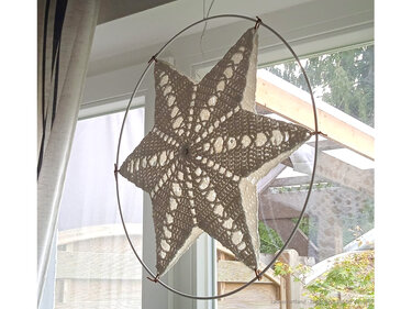 Easy peasy "FUNKELSTERN", Laterne häkeln, weihnachtl. Fensterdeko