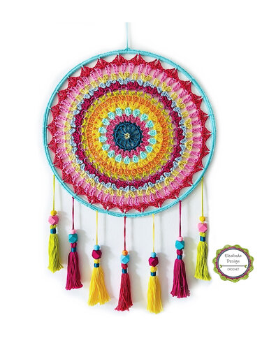 Crochet Pattern Mandala Dreams Dreamcatcher, Dream Catcher Tutorial, PDF