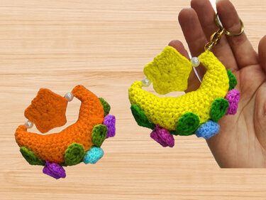 Amigurumi Mond und Stern Schlüsselanhänger Häkelanleitung + Video