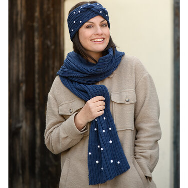 Strickanleitung Stirnband mit Schal "Bozen" 766063