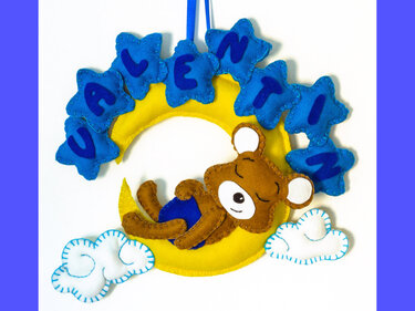 Craft instructions for the dreamlike Door Sign for Boys and Girls - Crafts