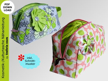 Nähanleitung "Kosmetiktasche / Kulturbeutel"
