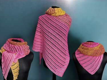 Häkelanleitung - Häkeltuch Campino zwei Seiten, zwei Looks