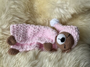 Häkelanleitung - Schnuffeltuch / Schmusetuch Teddy "Lio" - Bild 4