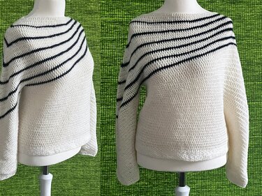 Pulli - Schräge Streifen - nahtlos - Häkelanleitung - Bild 3