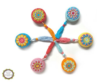 Crochet pattern measure tape cover colorful gift idea, PDF English - Image 6