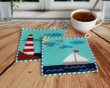 343 Nautical Crochet Patterns - Yacht Boat Sailing Decor Zabelina