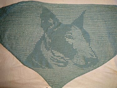 Anleitung Motivtuch Bullterrier - Häkeln