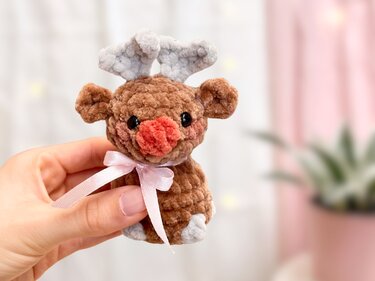 Häkelanleitung kleines Rentier