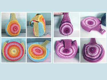 Crochet Pattern Wristbag Yarn cake Bag, Yarn Holder Project Bag, PDF - Image 2