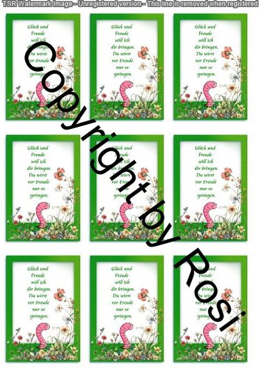 Karten zum Beilegen für Sorgen- und Glückwürmchen - einfach ausdrucken - Basteln