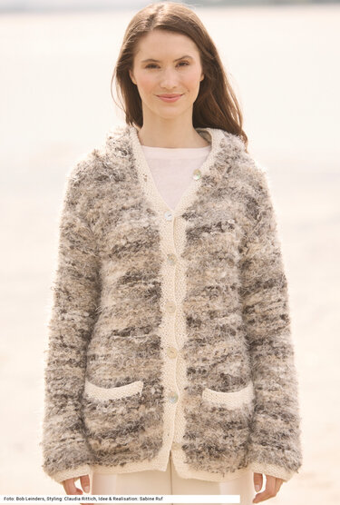 Jacke mit Kapuze - Stricken