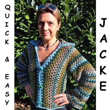 CROCHET PATTERN  * JACKET Quick & Easy *