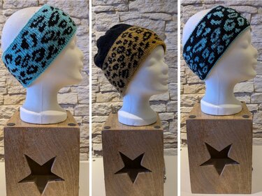 Wende-Mütze / Stirnband "Leo Love" alle Größen - Doubleface Strickanleitung
