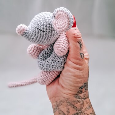 Häkelanleitung für Maus als Schnuffeltuch, Schmusetuch häkeln, Maus häkeln