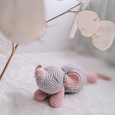 Häkelanleitung für Maus als Schnuffeltuch, Schmusetuch häkeln, Maus häkeln - Bild 5